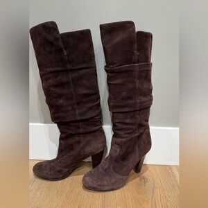 Vía Spiga Brown Suede Slouchy Boots Size 8